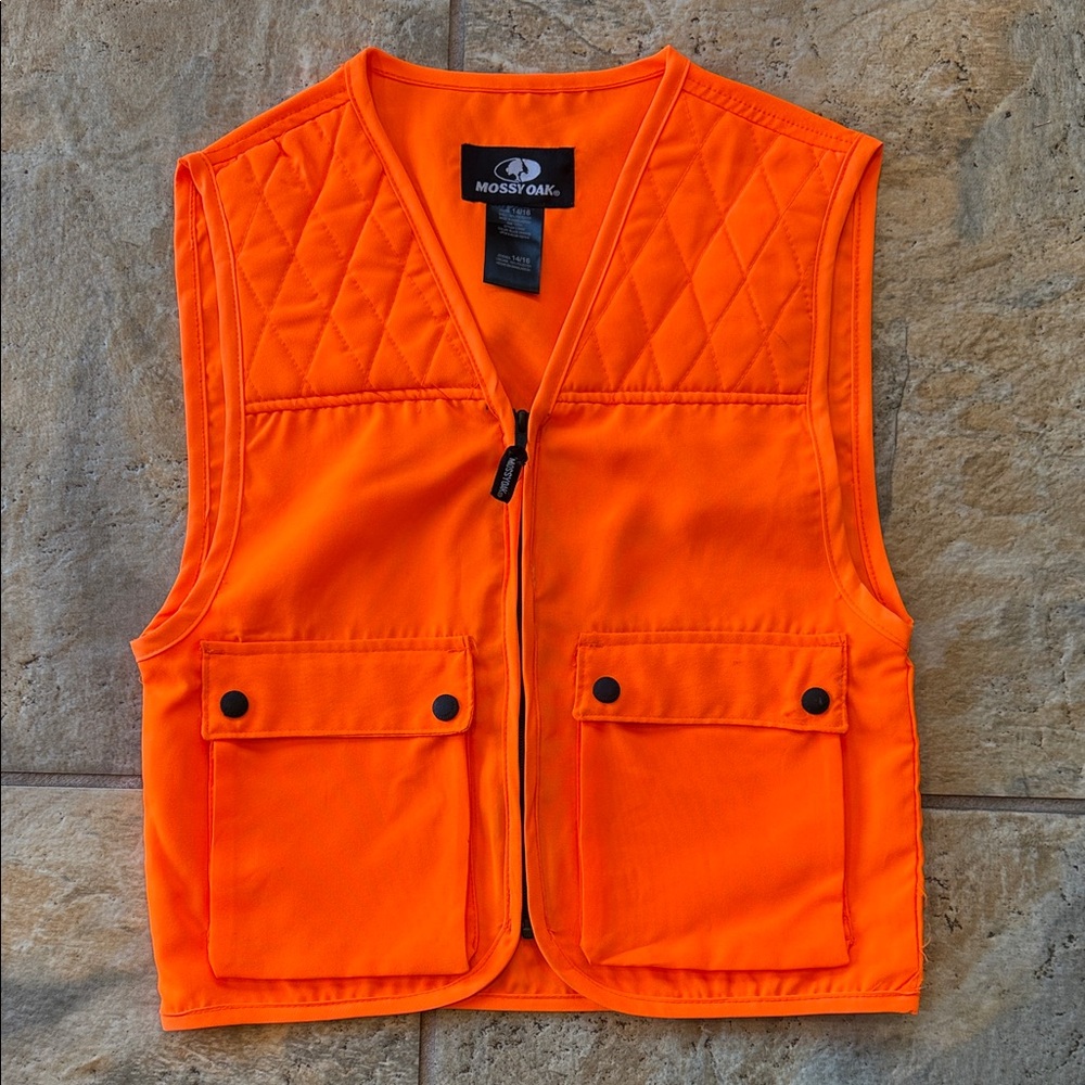 Mossy Oak Bright Orange Quilted Vest